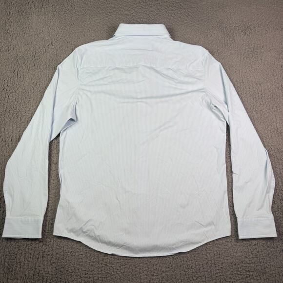 Rhone Shirt Mens L Blue Classic Fit Commuter Button Performance Italian Fabric - Picture 8 of 12